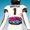 Battle Sports Novelty Football Back Plate  Hard Shell Lower Back Protector with Contoured Foam for High-Impact Protection - Youth, Graffiti view 3