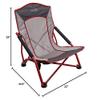 ALPS Mountaineering Rendezvous Low Camping Chairs for Adults with Arms, Cool Mesh Center, Powder Coated Steel Frame, Compact Folding Design and Carry Bag, Salsa/Charcoal - New view 2