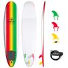 WAVESTORM Classic Soft Top Foam 8ft Surfboard (Rasta view 1