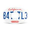 Battle Sports Oxygen Football Mouthguard - Football Mouth Guard with Strap, Superior Airflow & Better Performance, Maximum Breathability, Works with Braces - California Plate/White