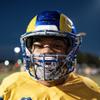 Battle Sports Oxygen Football Mouthguard - Football Mouth Guard with Strap, Superior Airflow & Better Performance, Maximum Breathability, Works with Braces - California Plate/White view 3
