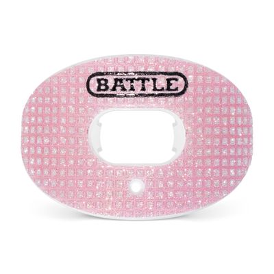 Battle Sports 3D Diamond Oxygen Football Mouthguard - Superior Airflow & Better Performance, Maximum Protection & Breathability Football Mouthpiece, Works with Braces - Rose