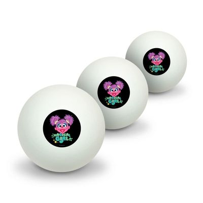 GRAPHICS & MORE Sesame Street Magical Girl Abby Cadabby Novelty Table Tennis Ping Pong Ball 3 Pack