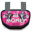 Battle Sports Novelty Football Back Plate  Hard Shell Lower Back Protector with Contoured Foam for High-Impact Protection - Youth, Money Man, Pink view 1