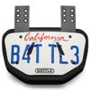 Battle Sports License Plate Football Back Plate  Hard Shell Lower Back Protector with Contoured Foam for High-Impact Protection - Adult, California Plate, White view 1
