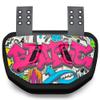 Battle Sports Novelty Football Back Plate  Hard Shell Lower Back Protector with Contoured Foam for High-Impact Protection - Adult, Graffiti view 1