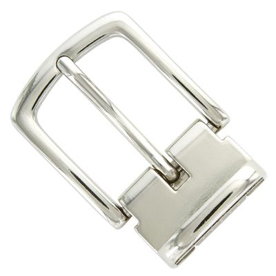 005C-NP Hand Polished Clamp Belt Buckle Fits 1-1/8"(30mm) Wide Belt Strap (Nickel Plated)