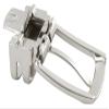 005C-NP Hand Polished Clamp Belt Buckle Fits 1-1/8"(30mm) Wide Belt Strap (Nickel Plated) view 2