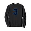 Blue Black Sports Team Number #3 Sweatshirt view 1