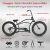 Tracer Harman Cruiser Bike, Chopper Bicycle, Rear Coaster Brake, Freestyle Steel Crankset, 26" x 4" Fat Tires Hi Handle Bar, Matte Black, Harman view 2