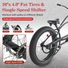 Tracer Harman Cruiser Bike, Chopper Bicycle, Rear Coaster Brake, Freestyle Steel Crankset, 26" x 4" Fat Tires, Matte Black, Harman view 2