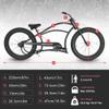 Tracer Harman Cruiser Bike, Chopper Bicycle, Rear Coaster Brake, Freestyle Steel Crankset, 26" x 4" Fat Tires, Matte Black, Harman view 3