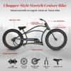 Tracer Harman Cruiser Bike, Chopper Bicycle, Rear Coaster Brake, Freestyle Steel Crankset, 26" x 4" Fat Tires, Matte Black, Harman view 4