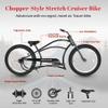 Tracer Harman Cruiser Bike, Chopper Bicycle, Rear Coaster Brake, Freestyle Steel Crankset, 26" x 4" Fat Tires, Black, Harman view 2
