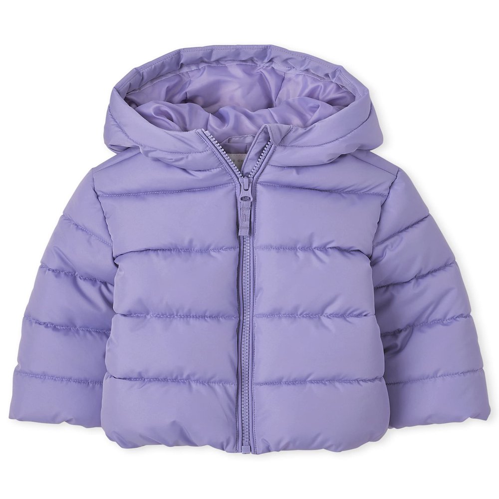 The Children's Place baby girls And Toddler Medium Weight Puffer Jacket, Wind-resistant, Water-resistant Jacket, Lavender, 2T US