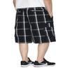 AIRNINE Men's Cargo Plaid Relaxed Loose Fit Shorts (S to 5XL) (4X-Large, Black/White_P3312) view 3