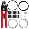 Keadic 83Pcs Universal Bike Cable Housing Set Includes Stainless Steel Bicycle Brake Shifter Cable, O-Rings, Cable End Caps, Cable Cutter and Black Cable Housing for Road Mountain Bicycle Cycling view 1