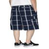 AIRNINE Men's Cargo Plaid Relaxed Loose Fit Shorts (S to 5XL) (5X-Large, Navy/White_P3312) view 3