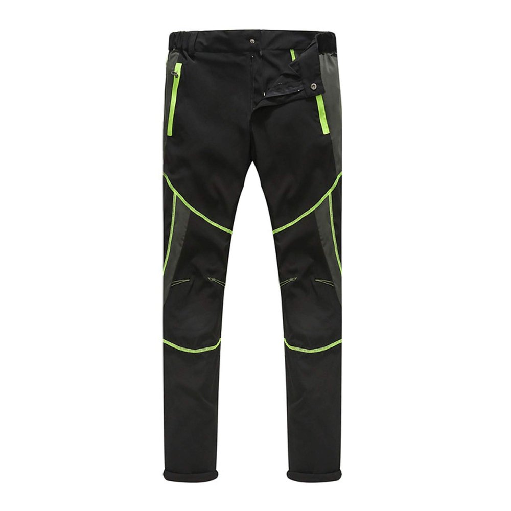 Mens Hiking Pants Waterproof Slim Fit Quick Dry Lightweight Athletic Fit Pants Outdoor Windbreaker Trousers Belts Green