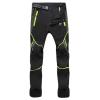 Mens Hiking Pants Waterproof Slim Fit Quick Dry Lightweight Athletic Fit Pants Outdoor Windbreaker Trousers Belts Green view 2