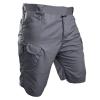 Men's Twill Cargo Shorts Relaxed Fit Classic Casual Comfort Work Shorts Straight Leg Outdoor Pockets Hiking Shorts Gray view 3