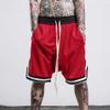 QWENTMTNTY Mens Basketball Shorts Quick Dry Pockets Loose Fit Gym Athletic Shorts Knee Length Elastic Waist Sportswear Red view 2