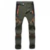 Mens Hiking Pants Waterproof Slim Fit Quick Dry Lightweight Athletic Fit Pants Outdoor Windbreaker Trousers Belts Army Green view 2