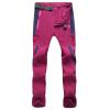 Mens Hiking Pants Waterproof Slim Fit Quick Dry Lightweight Athletic Fit Pants Outdoor Windbreaker Trousers Belts Wine view 2