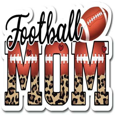 Football Mom | Sports |Great Gift Idea|Decal Sticker|2 Pack|5 Inch Stickers|S10750