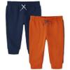 The Children's Place Baby Boys and Toddler Active Fleece Jogger 2 Pack Pants, Sunstone/Tidal, 9-12 Months US view 1
