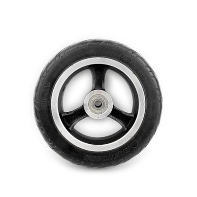 "6x2J" Solid Wheel 6 Inch Tubeless Rubber Tire With Aluminum Hub Replacement Wheel For Cart Scooter Trolley