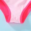 YOUNGER TREE Toddler Girl One Piece Swimsuit Color Block Stripe Swimwear Summer Beach Bathing Suit 12M-5T (12-18 Months, Red Pink) view 4
