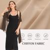 Pukguro Shawls and Wraps for Evening Dresses Sheer Chiffon Women Elegant Soft Silky Wraps Wedding Bridal Scarf Brown 79 * 26'' view 2