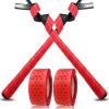 VEASAERS Bat Grip Tape Baseball Softball 2/4 Pack 40 inch 1.75mm Precut and Full Adhesive Back Pro Feel Soft Comfortable Tapes for Old Bats Handles (2 Pcs-Red Dot) view 1