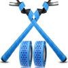 VEASAERS Bat Grip Tape Baseball Softball 2/4 Pack 40 inch 1.75mm Precut and Full Adhesive Back Pro Feel Soft Comfortable Tapes for Old Bats Handles (2 Pcs-Blue Dot) view 1