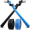 VEASAERS Bat Grip Tape Baseball Softball 2/4 Pack 40 inch 1.75mm Precut and Full Adhesive Back Pro Feel Soft Comfortable Tapes for Old Bats Handles (2 Pcs-Black+Blue Dot) view 1
