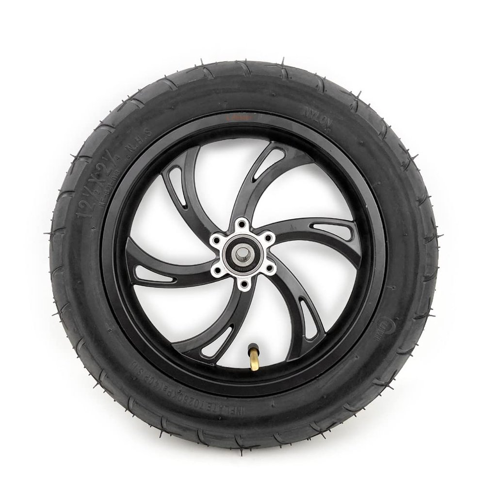 12inch Wheel With Pneumatic Tire Tube Compatible With 160mm Disc Brake 12 1/2 X 2 1/4 Black Wheel For Mini Bicycle Scooterblack wheel