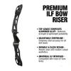 AMEYXGS Archery Recurve Bow Riser 25" ILF Bow Handle Takedown Bow Grip Aluminum Alloy - Right Hand (Yellow) view 2