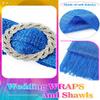 EASEDAILY Women's Shawls and Wraps for Evening Dresses Sparkling Wedding Scarf Fringe Bridal Capelet for Bride and Bridesmaid view 3