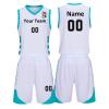 HDSD Basketball Jeresy Fan Jersey Fashion Basketball Jersey Printed Team Name & Number Personalized Team Uniforms for Men Women White view 1