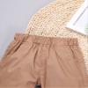 Alvivi Toddler Little Boys Pull On Denim Shorts Slim Fit Loose Cargo Harem Short Pants Summer Bottoms Dark Apricot B 2-3 Years view 4