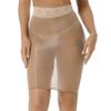 winying Women's Stretch Nylon Pencil Skirt Below Knee Length Skirt Mini Bodycon Skirt Beach Cover-ups Nude One Size view 1