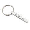 good goods Personalized Customize Inspirational Keyring Stainless Steel Dog Tag Name Keychain,Engraved Gift for Men Boys Boyfriend (Column Silver) view 1