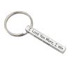good goods Personalized Customize Inspirational Keyring Stainless Steel Dog Tag Name Keychain,Engraved Gift for Men Boys Boyfriend (Column Silver) view 2