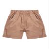 ACSUSS Toddler Baby Boys Chino Cargo Shorts Quick Dry Elastic Waistband Cotton Jogger Pants Dark Apricot A 2-3 Years view 1