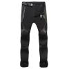Mens Hiking Pants Waterproof Slim Fit Quick Dry Lightweight Athletic Fit Pants Outdoor Windbreaker Trousers Belts Gray view 2
