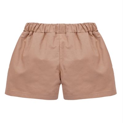 ACSUSS Toddler Baby Boys Chino Cargo Shorts Quick Dry Elastic Waistband Cotton Jogger Pants Apricot A 12-18 Months