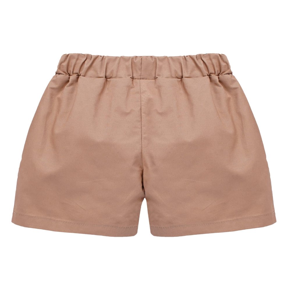 ACSUSS Toddler Baby Boys Chino Cargo Shorts Quick Dry Elastic Waistband Cotton Jogger Pants Apricot A 12-18 Months