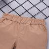 ACSUSS Toddler Baby Boys Chino Cargo Shorts Quick Dry Elastic Waistband Cotton Jogger Pants Apricot A 12-18 Months view 4