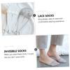 GANAZONO Skin Color Lace No Show Socks for Women Summer Cotton Shallow Mouth Boat Socks 4 Pairs Pack view 4